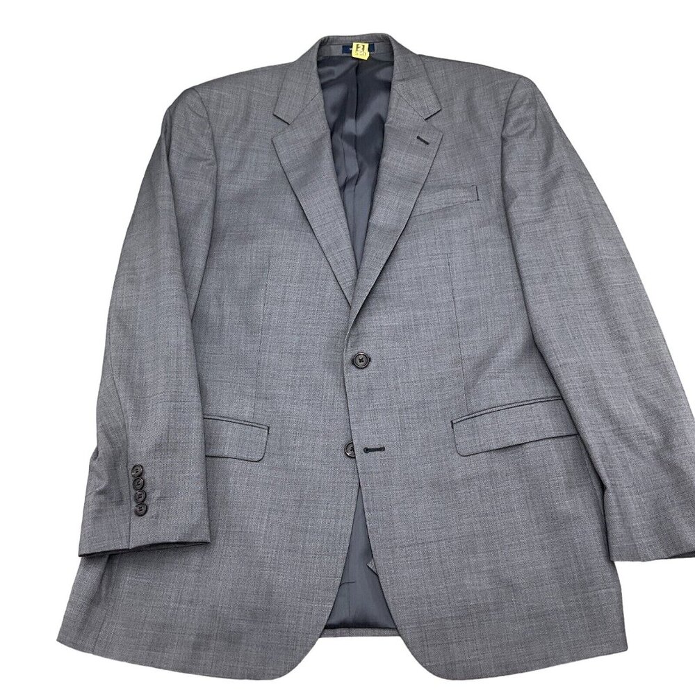 Ralph Lauren‎ Blazer Men 44L Gray Woven Wool Classic Double Vent Suit Jacket
